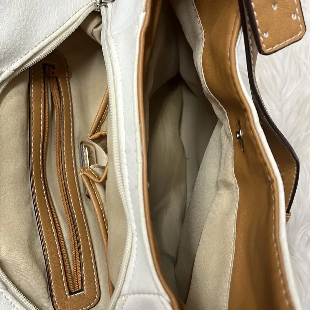 ROSETTTI WHITE & BROWN HOBO BAG